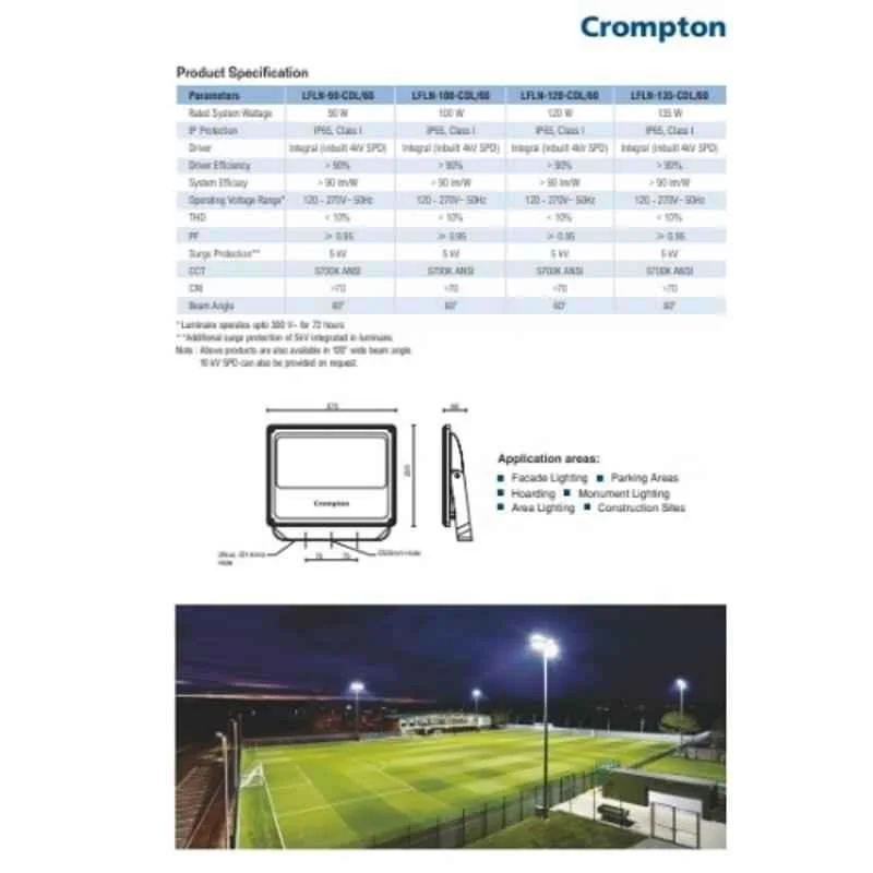 CROMPTON 150W LED FLOOD LIGHT - Image 3